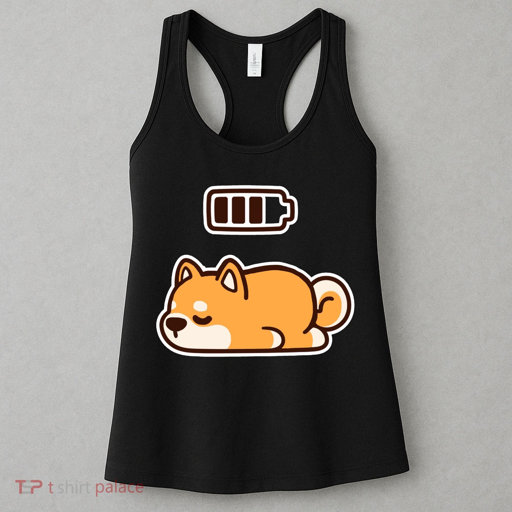 Low Battery Corgi Dog Women's Tank Top