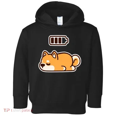 Low Battery Corgi Dog Toddler Hoodie