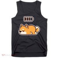 Low Battery Corgi Dog Tank Top thumb 0