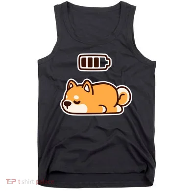 Low Battery Corgi Dog Tank Top