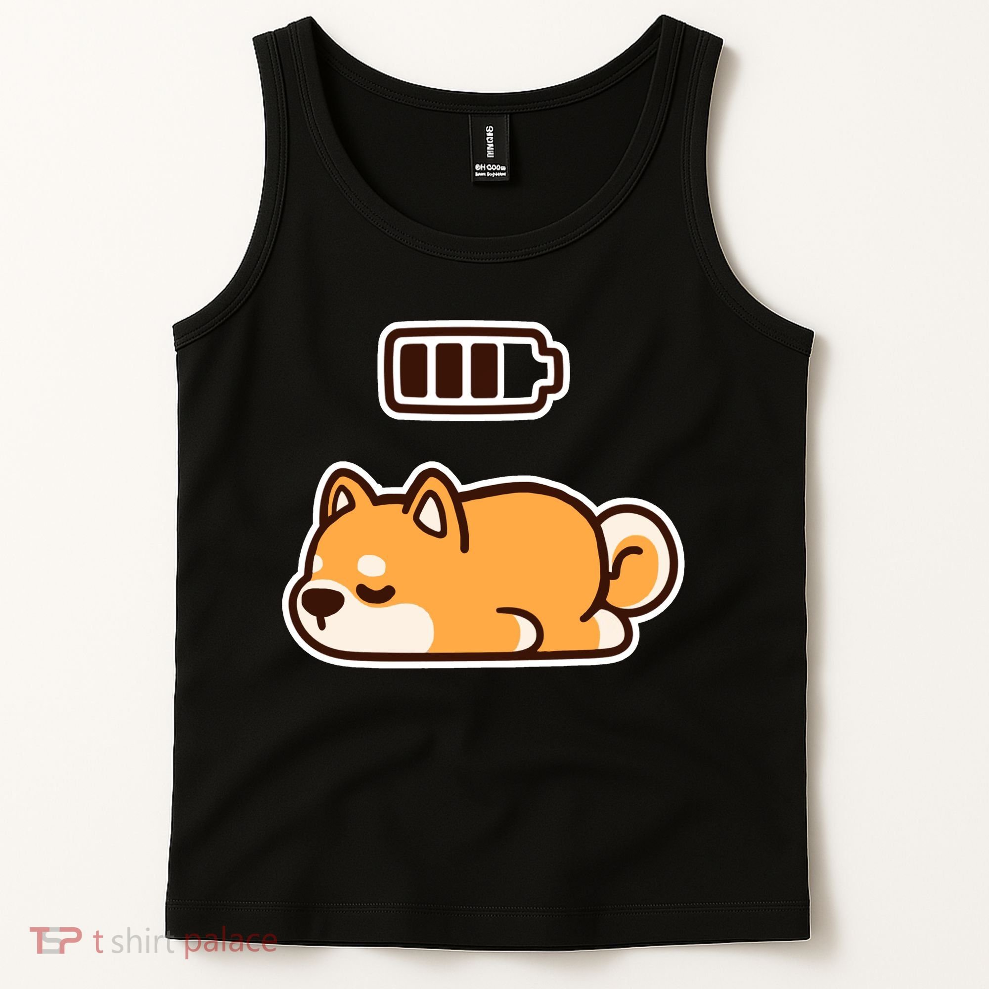 Low Battery Corgi Dog Tank Top