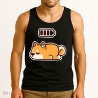 Low Battery Corgi Dog Tank Top thumb 3