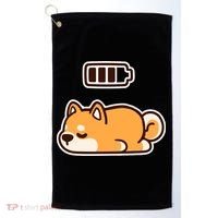 Low Battery Corgi Dog Golf Towel thumb 0