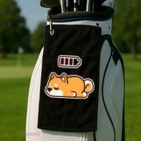 Low Battery Corgi Dog Golf Towel thumb 2