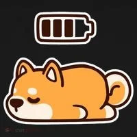 Low Battery Corgi Dog Women's Long Sleeve Shirt thumb 2