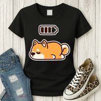 Low Battery Corgi Dog Women's T-Shirt thumb 3