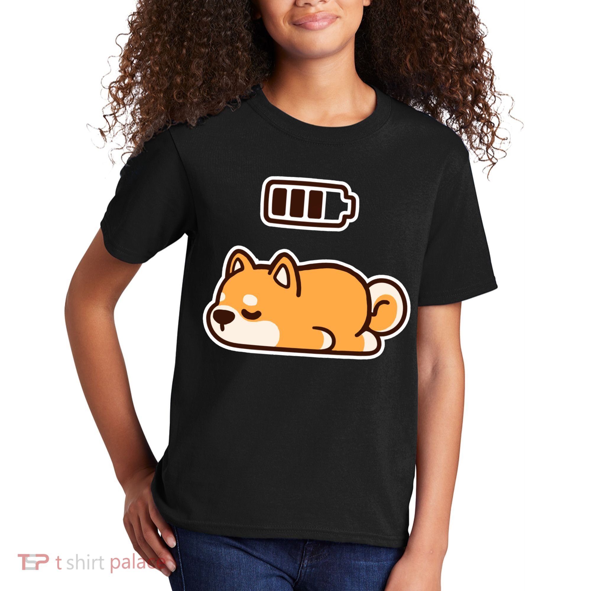 Low Battery Corgi Dog Kids T-Shirt