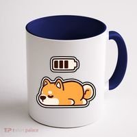 Low Battery Corgi Dog Coffee Mug thumb 1
