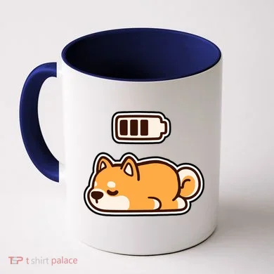 Low Battery Corgi Dog Coffee Mug