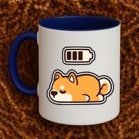 Low Battery Corgi Dog Coffee Mug thumb 2