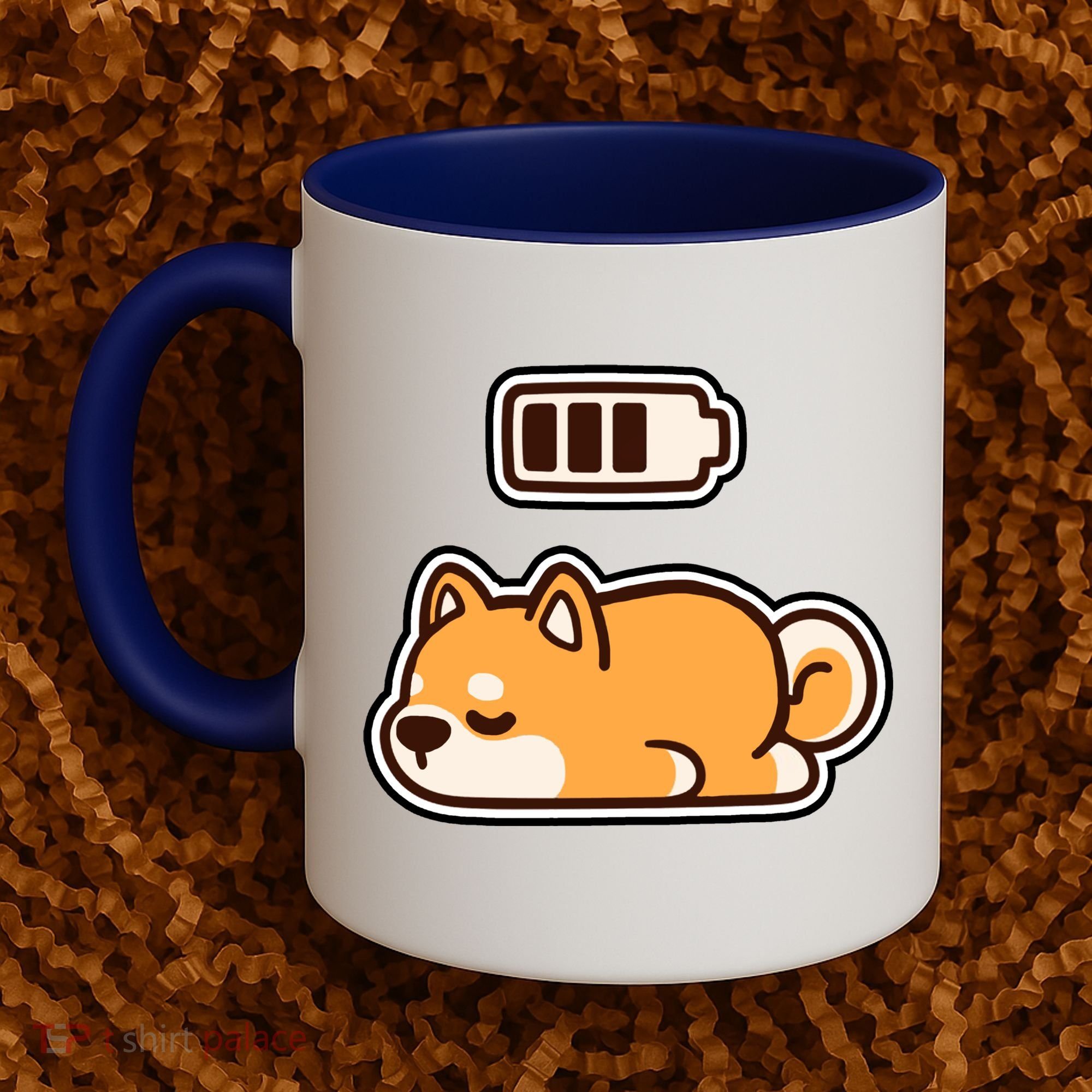 Low Battery Corgi Dog Coffee Mug