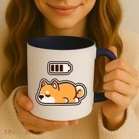 Low Battery Corgi Dog Coffee Mug thumb 3
