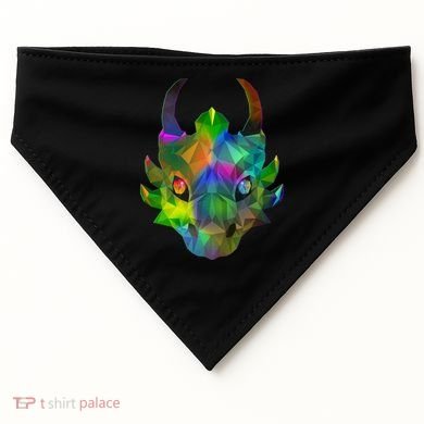 Low Poly Dragon Face USA-Made Doggie Bandana