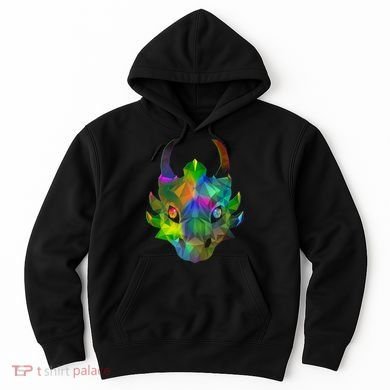Low Poly Dragon Face Hoodie