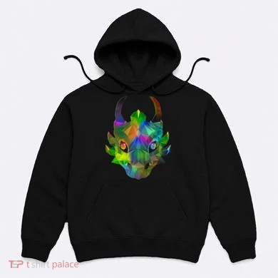 Low Poly Dragon Face Hoodie