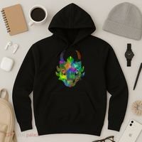 Low Poly Dragon Face Hoodie thumb 3