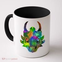 Low Poly Dragon Face Coffee Mug thumb 0