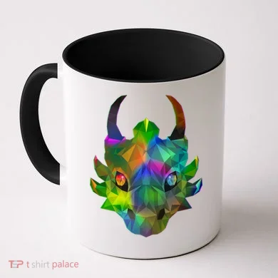 Low Poly Dragon Face Coffee Mug
