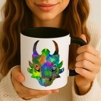 Low Poly Dragon Face Coffee Mug thumb 3