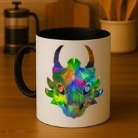 Low Poly Dragon Face Coffee Mug thumb 4