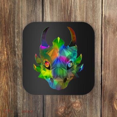 Low Poly Dragon Face Coaster