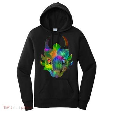 Low Poly Dragon Face Women's Hoodie