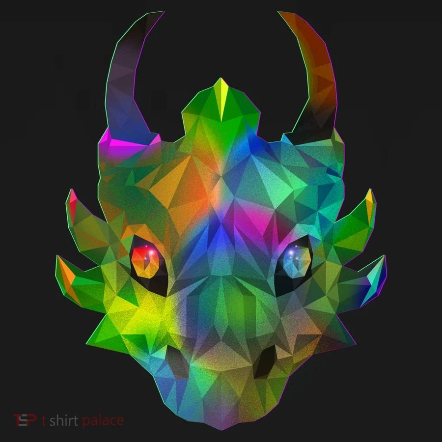 Low Poly Dragon Face Mousepad