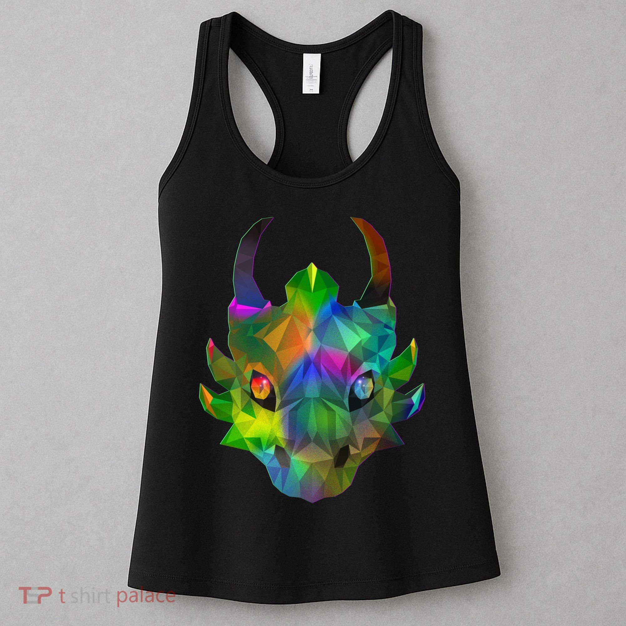 Low Poly Dragon Face Women's Tank Top