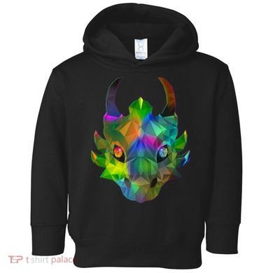 Low Poly Dragon Face Toddler Hoodie