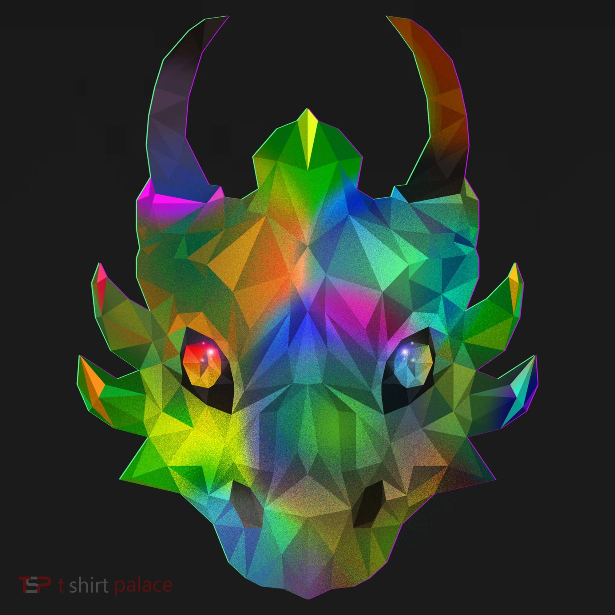 Low Poly Dragon Face Tank Top