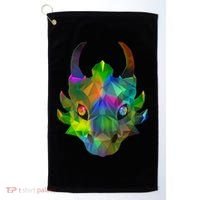 Low Poly Dragon Face Golf Towel thumb 0