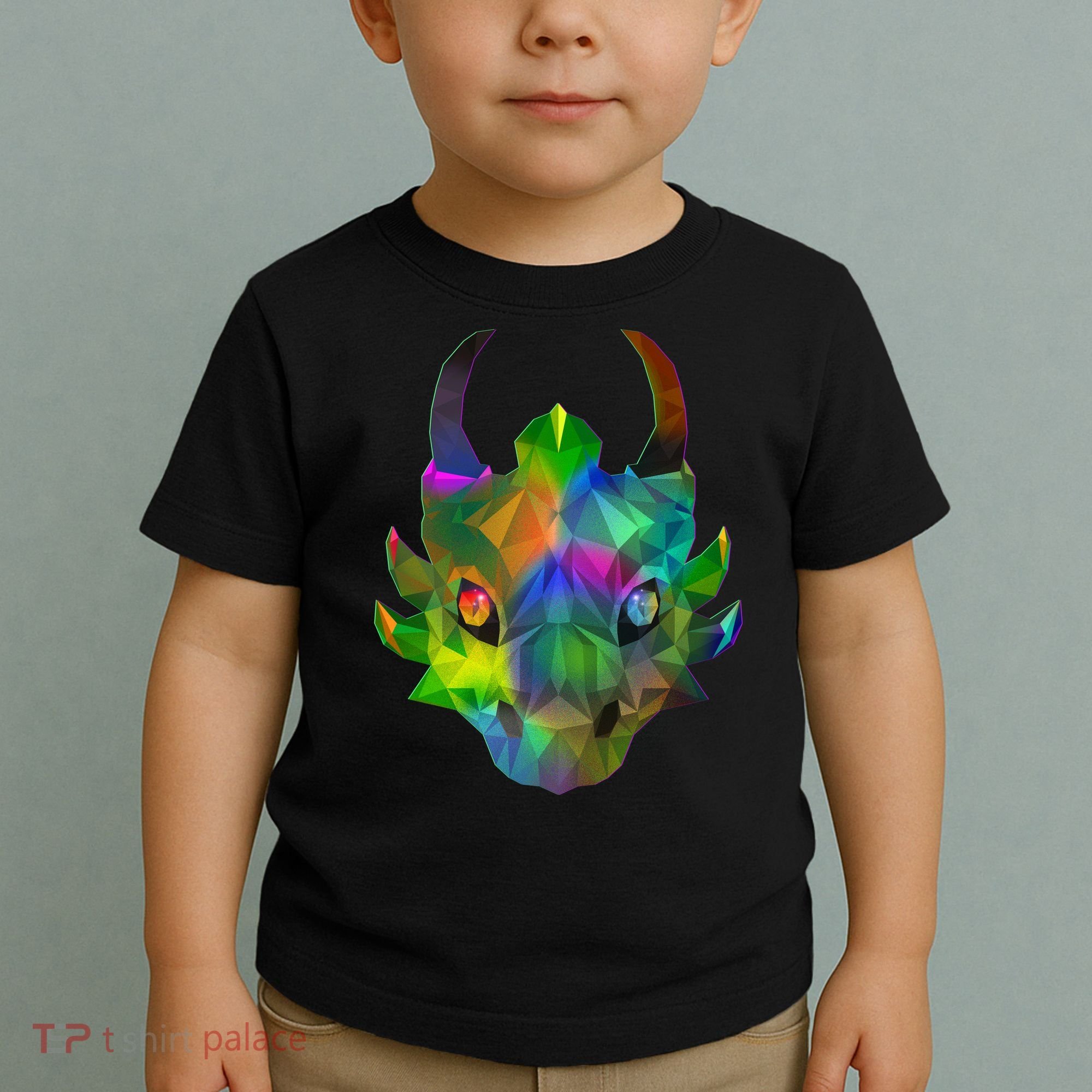 Low Poly Dragon Face Toddler T-Shirt