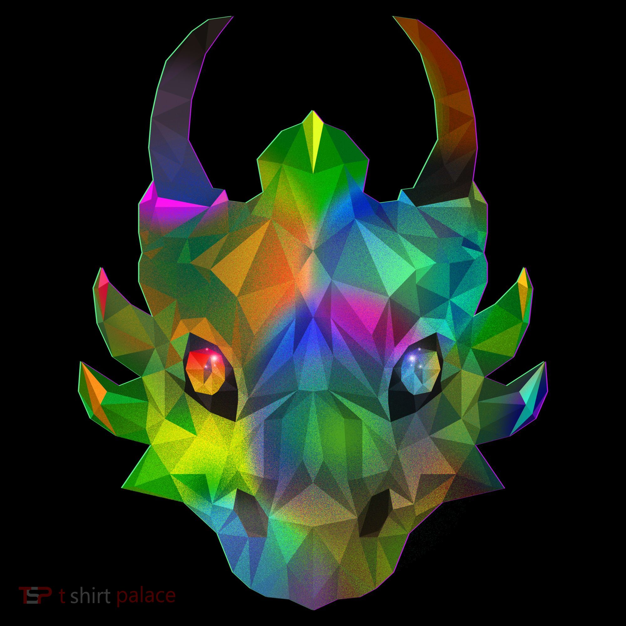 Low Poly Dragon Face Visor
