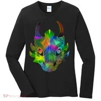 Low Poly Dragon Face Women's Long Sleeve Shirt thumb 0