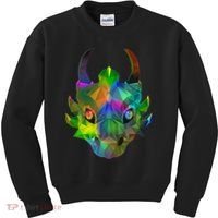 Low Poly Dragon Face Kids Sweatshirt thumb 0
