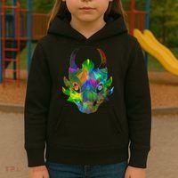Low Poly Dragon Face Kids Hoodie thumb 3