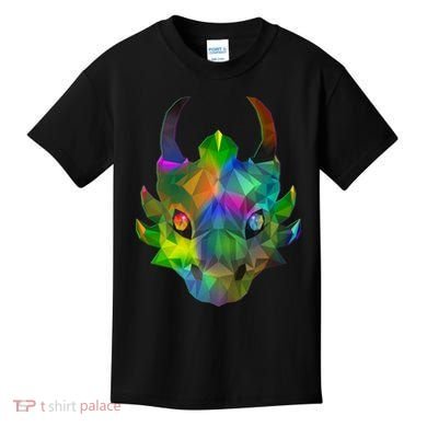 Low Poly Dragon Face Kids T-Shirt
