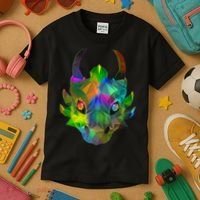 Low Poly Dragon Face Kids T-Shirt thumb 3