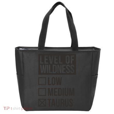 Level Of Wildness Taurus Tote Bag