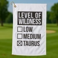 Level Of Wildness Taurus Golf Towel thumb 1