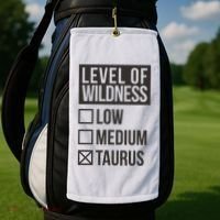 Level Of Wildness Taurus Golf Towel thumb 2