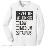 Level Of Wildness Taurus Kids Long Sleeve Shirt thumb 0