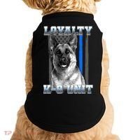 Loyalty K-9 Unit German Shepard Thin Blue Line Flag Doggie Tank thumb 0