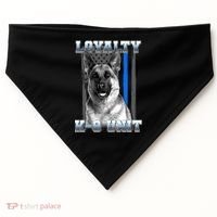Loyalty K-9 Unit German Shepard Thin Blue Line Flag USA-Made Doggie Bandana thumb 0