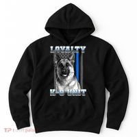 Loyalty K-9 Unit German Shepard Thin Blue Line Flag Hoodie thumb 0