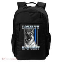 Loyalty K-9 Unit German Shepard Thin Blue Line Flag Backpack thumb 0