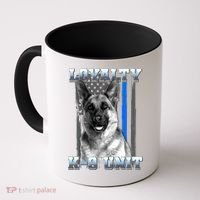 Loyalty K-9 Unit German Shepard Thin Blue Line Flag Coffee Mug thumb 0