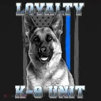 Loyalty K-9 Unit German Shepard Thin Blue Line Flag Women's Hoodie thumb 2