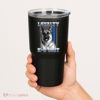 Loyalty K-9 Unit German Shepard Thin Blue Line Flag Tumbler thumb 2