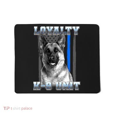 Loyalty K-9 Unit German Shepard Thin Blue Line Flag Mousepad